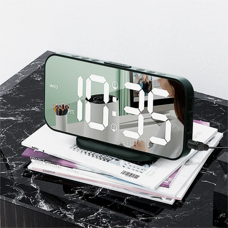 LED Clock Bedside Smart, Digital Alarm Clocks  Watch Funtion USB Wake Up Alarm Clock/