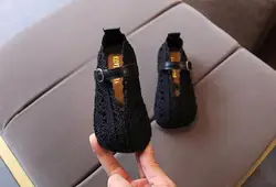 Тканые Сандалии корейская мода детская дышащая мягкая подошва кружевная обувь для принцессы на осень