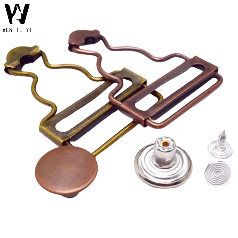 Hooks & Rails Clothes Brace Clips Overalls Gourd Denim Pants Jeans Suspenders Buckle Bib Sewing Accessories Fastener Buckle