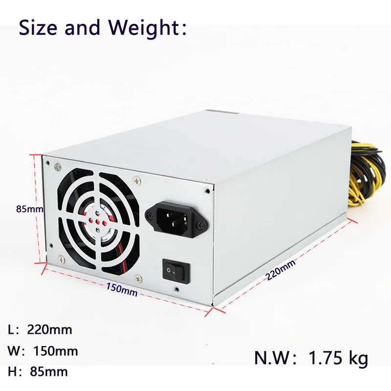 Одноканальный блок питания Julongfengbao 4U 1800 Вт ATX 2000 Вт 2200 Вт 2400 Вт 2600 Вт кор