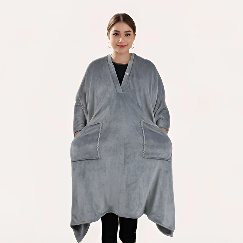 Electric Heated Wrap robe with 3 settings and large size birthday presents for mom power cord for electric blanket