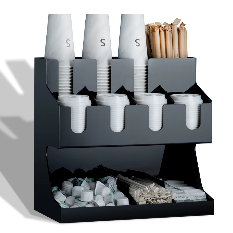 Factory Wholesale Breakroom 11 Compartment Condiment Holder Coffee and Tea Bag Organirzer