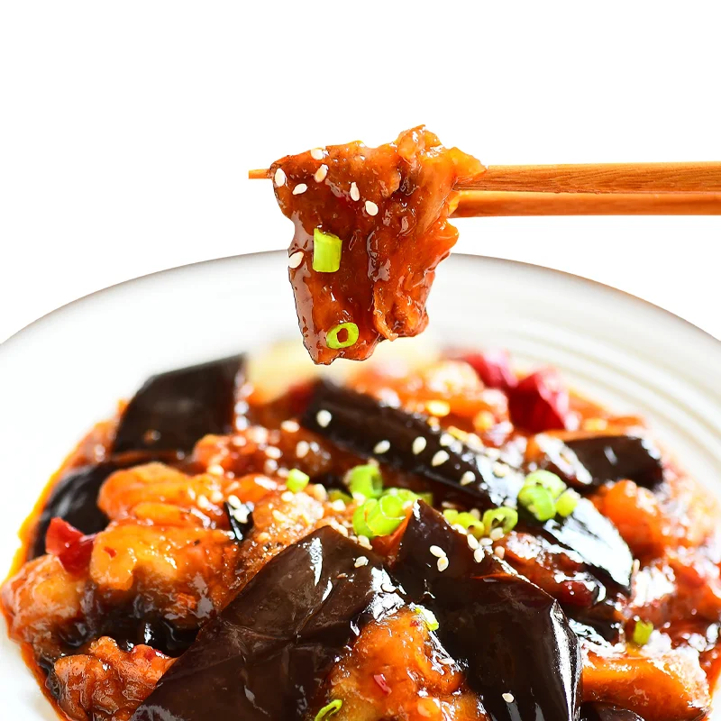 Strength factory high quality ready to cook food Sichuan flavor Frozen eggplant Suitable for take-out restaurants delicious