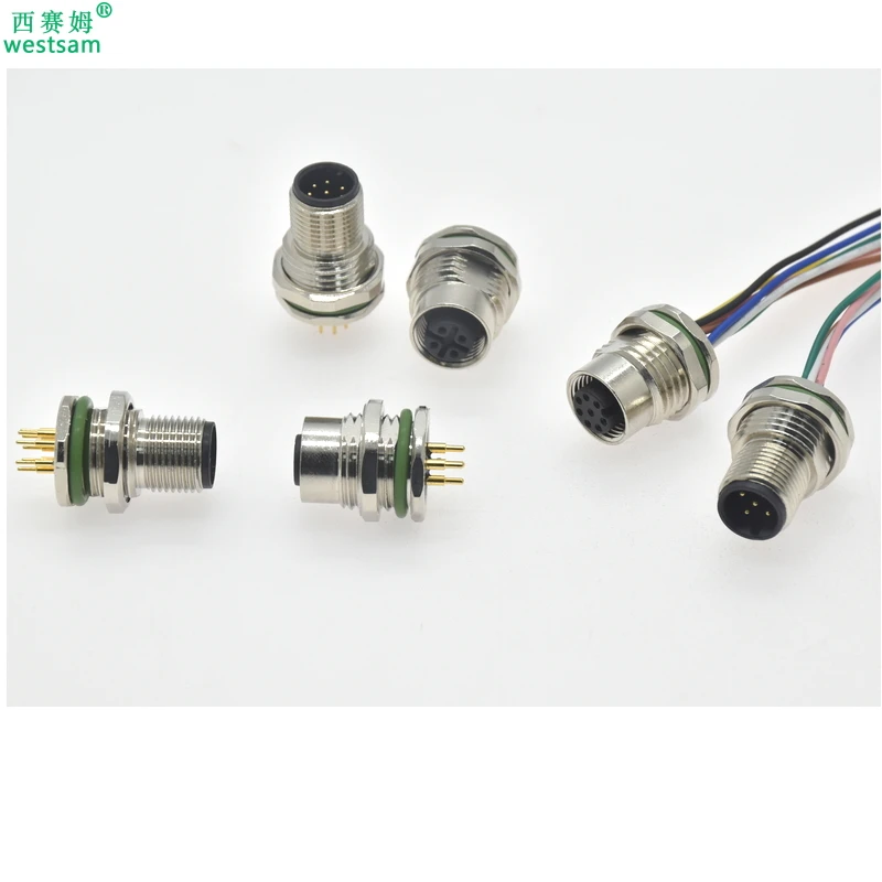 M12 кабель в сборе A B D код pcb контакты мужской женский разъем M12 разъем