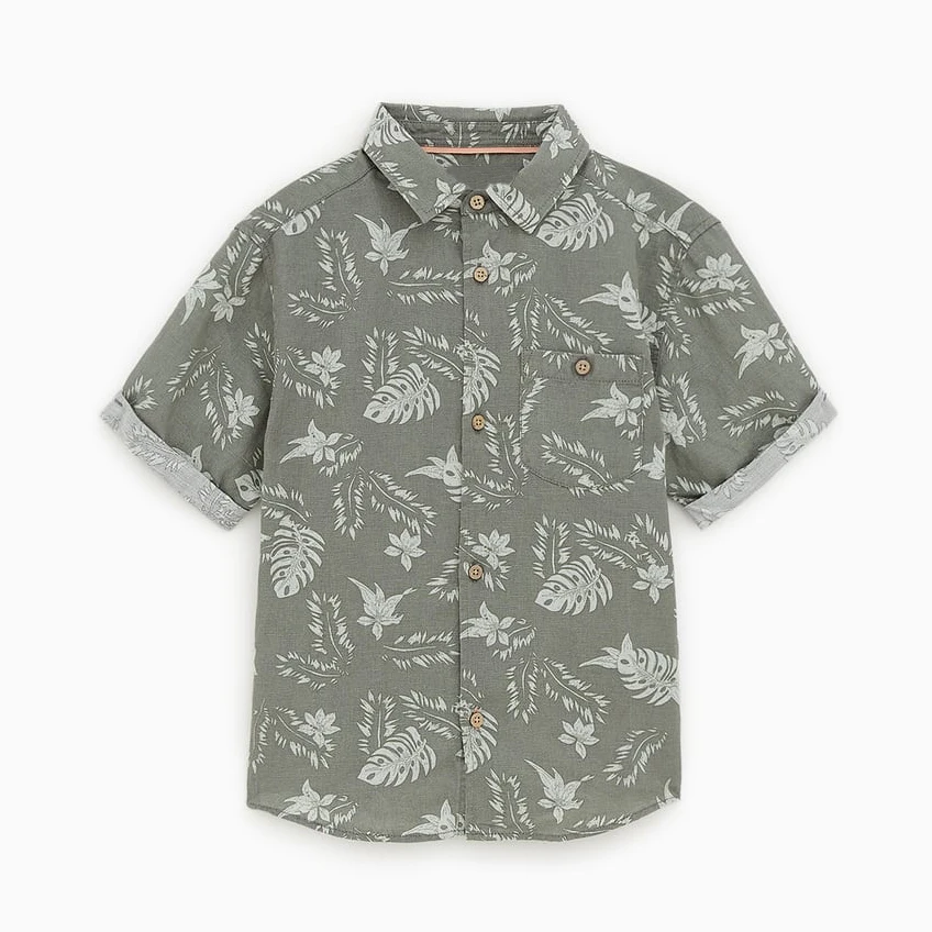 Тканая хлопковая рубашка-поло для мальчиков импортная брендовая одежда