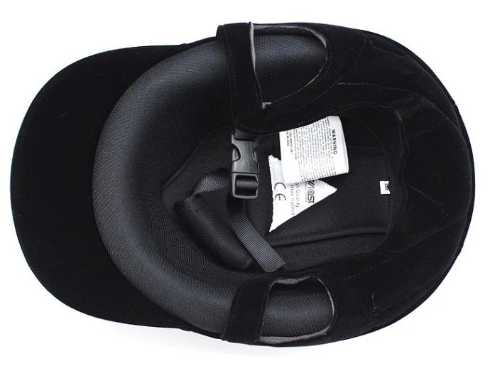 Unisex Classic Velvet Riding Helmet Horse Equipment Cycling Protection Cap 54-62cm Adjustable Equestrian Helmet