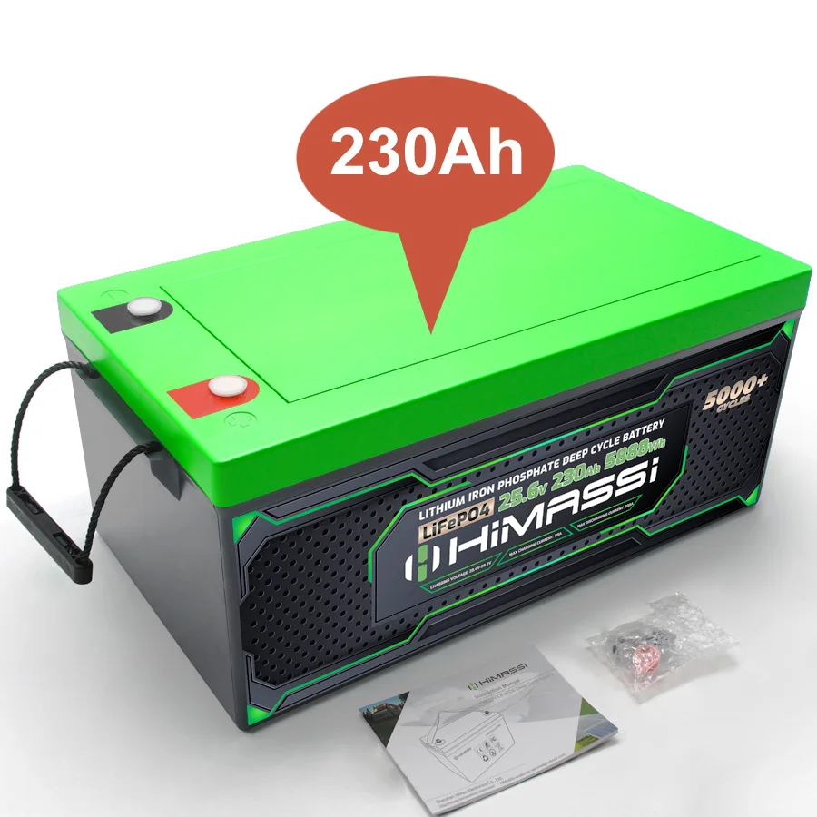 Himax IEC62619 24V 230Ah Rechargeable Lithium Battery LiFePO4 battery 200A Discharge Current battery for sail boat etc