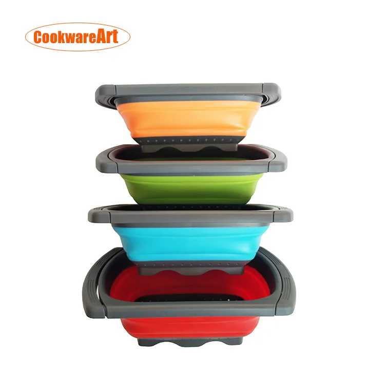 
Hot sale Collapsible Over Sink Colanders/Kitchen foldable Basket Strainer for vegetable and Fruit 