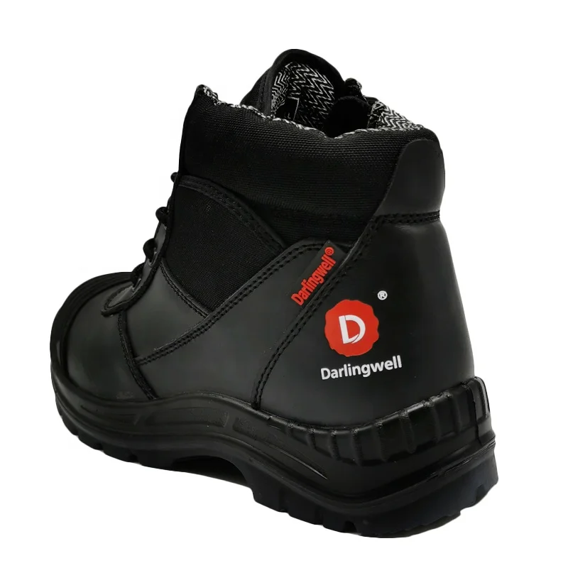 Hot selling work Safety boots with steel toe cap leather work boots for man groundwork safety boots