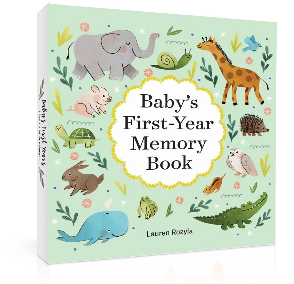 custom newborn soft fabric linen cloth bath learning story journal shower guest baby first year memory book with keepsake box