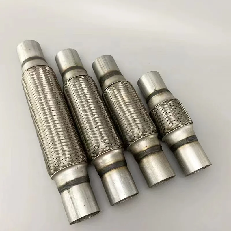 Exhaust Flexible Pipe Double Braided Auto Universal Stainless Steel muffler flexible exhaust end pipe tip flexible for exhaust