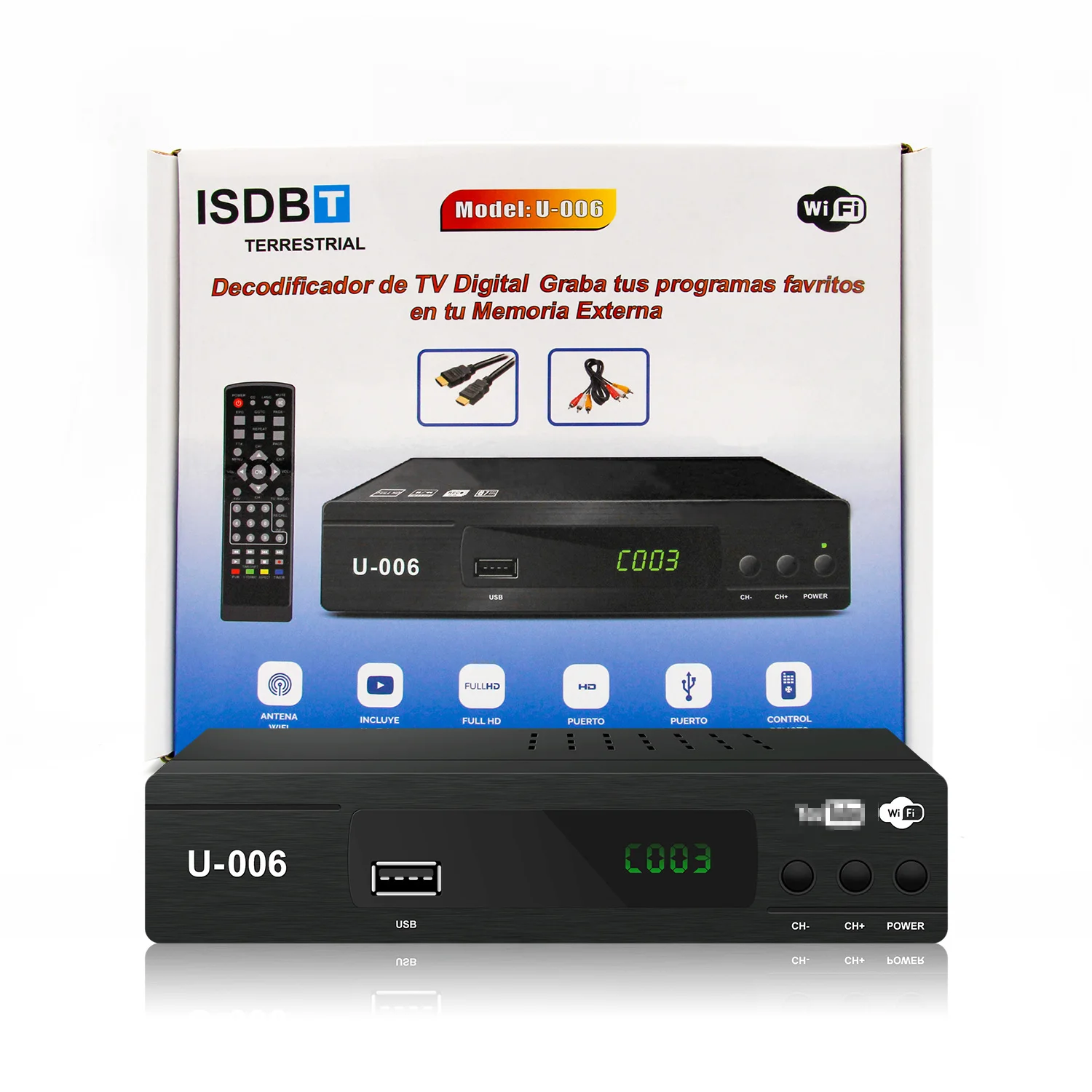 Digital TV ISDB-T ISDB-C Receptor TV Tuner Receiver TDT Set Top Box H.264 ISDB-T Decoder For VHF UHF TV Antenna