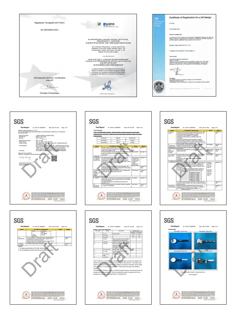 Waterfall Rain Smart Shower Head Panel with Jets Smart Gold Bathroom stainless steel shower set