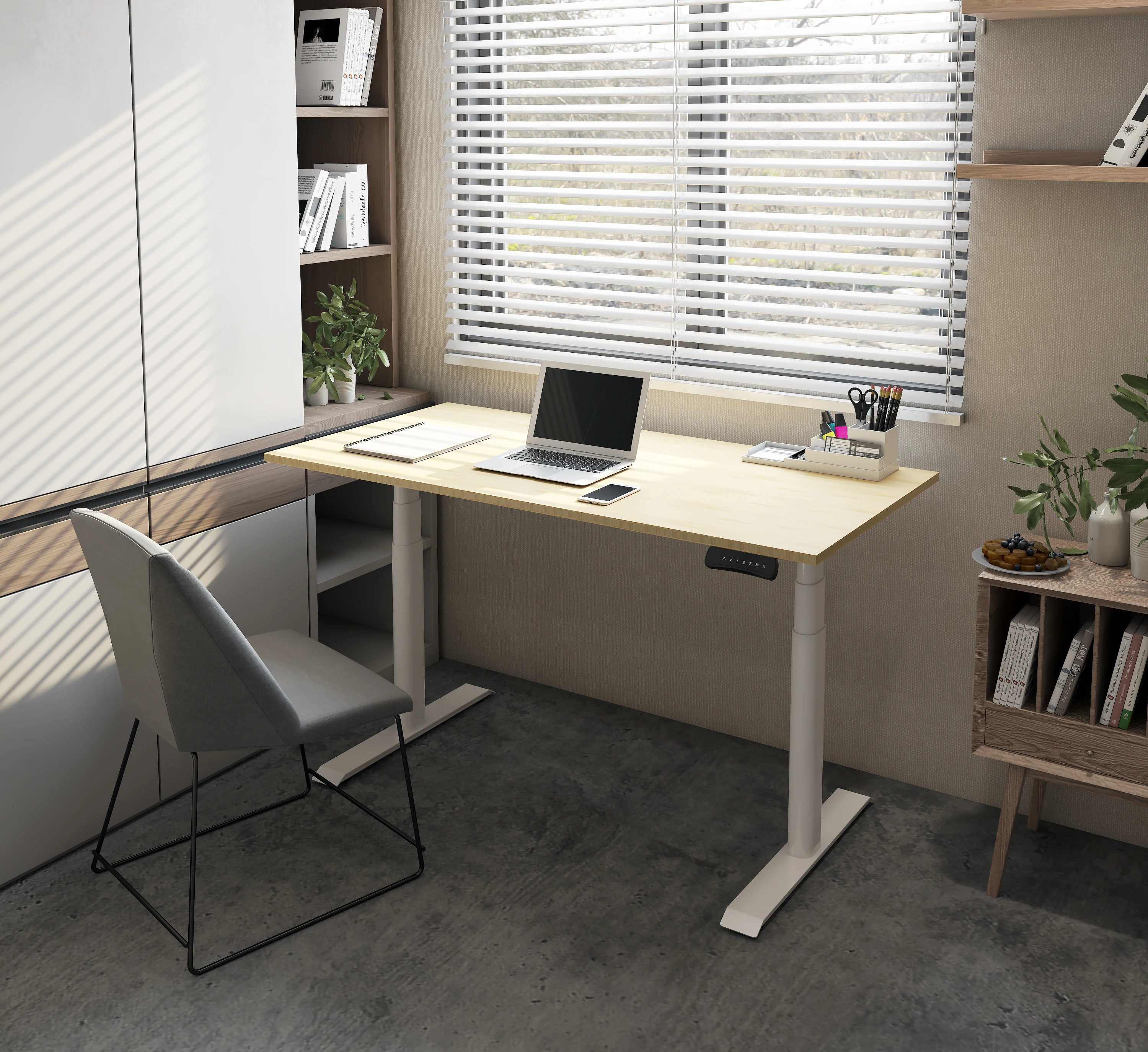 Ergonomic Electric Height Adjustable Office Computer Sit Standing Desk LoctekMotion ET228(IB)