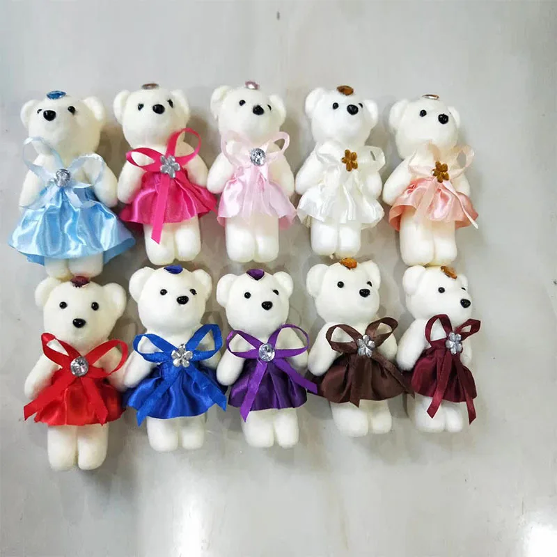 Factory Direct Selling Short Plush Flocking Cartoon Foam Diamond Bear Ice Cream Bear Children Plush Toy Bear