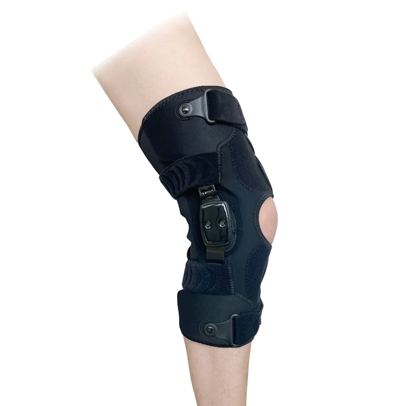 Medical Adjustable Wrap Around OA Knee Brace Breathable Hinged Stabilized Knee Support