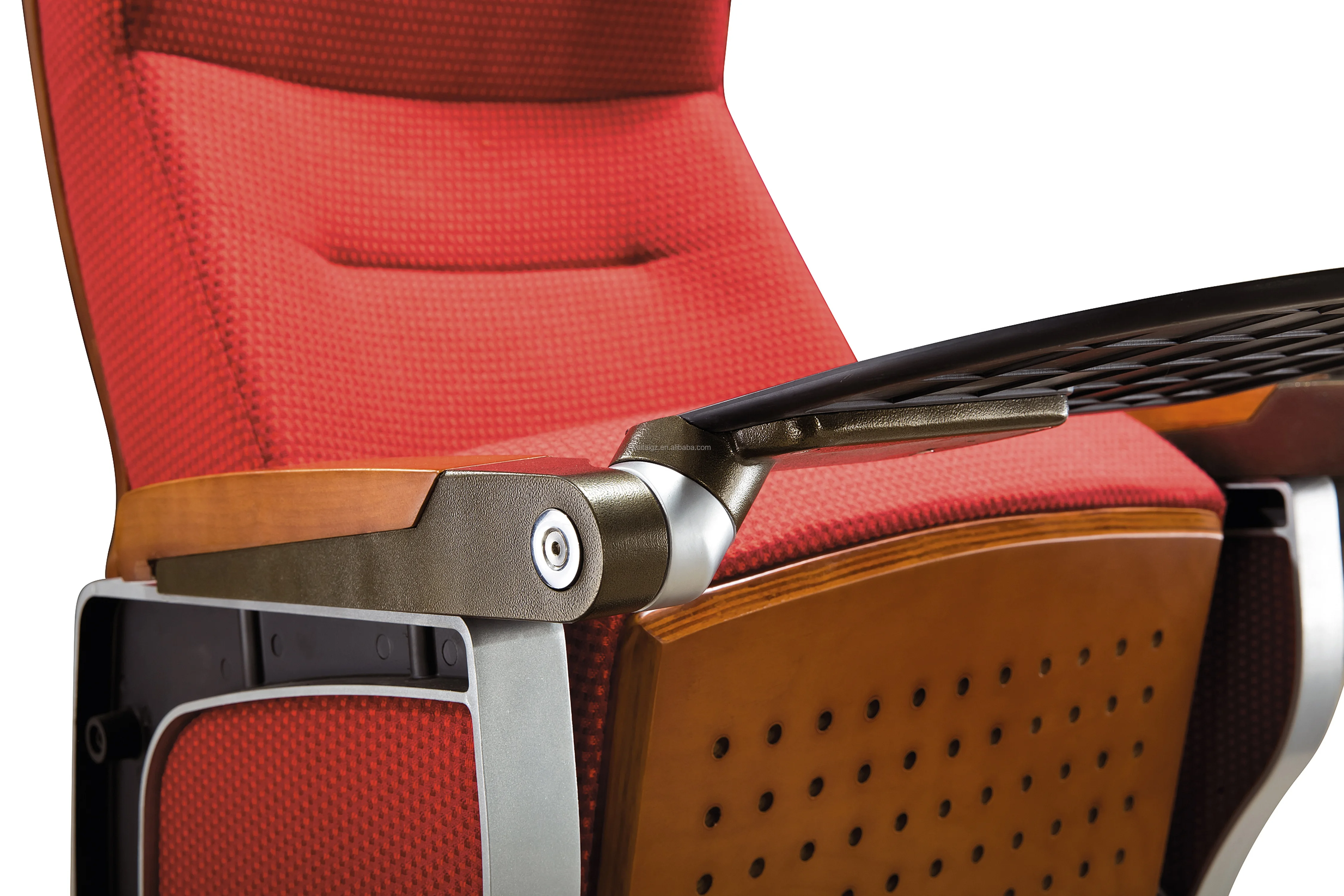 KT-807 Folding aluminium auditorium chair with standard size and back table for lecture hall cinema school univerysity