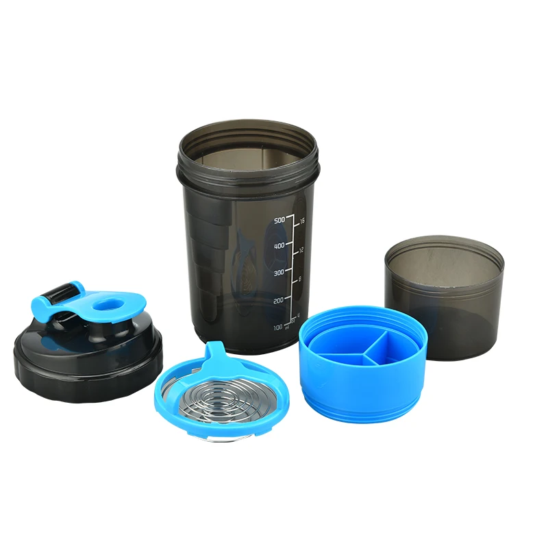 
Wholesale Factory Gym Easy Drink Ware Custom Blender Plastic Shaker Bottle 