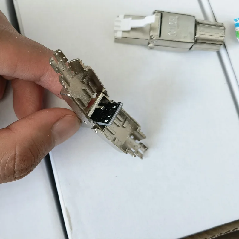 Разъем cat.6A STP RJ45 8p8c без инструментов штекер разъем cat6A полевое соединение модульная штепсельная вилка оптовая