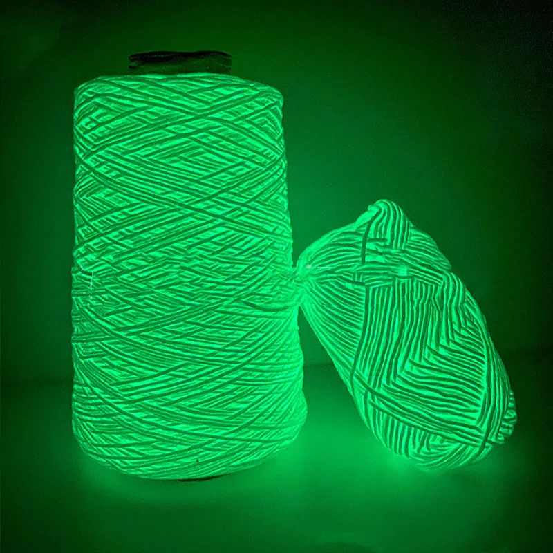 Yarn Craftsman 100% Spun Polyester 5 Colors 2mm Glow in the Dark DIY Hand Woven 50g