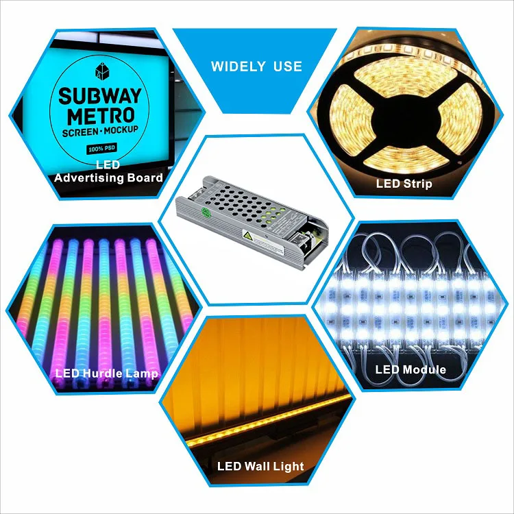 LED Power Supply 12V 24v 60W IP40 Constant Voltage LED Driver