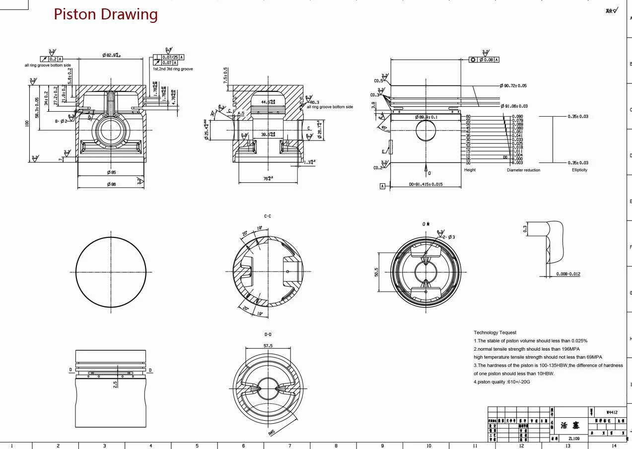 rik piston ring set made in China fast
