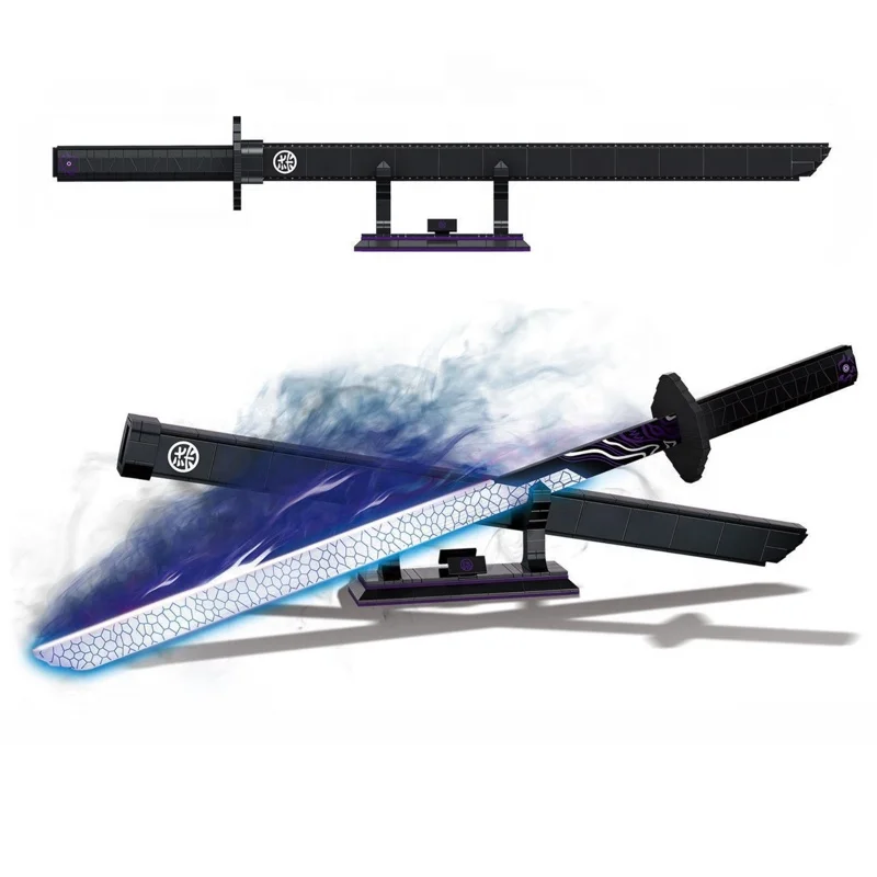 Hot Selling Anime Sword Building Block Sets Katana Yamato Sword 853 Pieces Handmade Construction Building Set Home Decor Gift