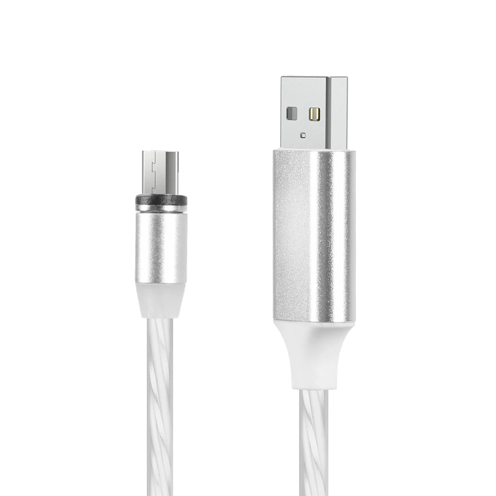 
Flowing Light Magnetic USB Cable Fast Charging USB Type C Charging Cord 