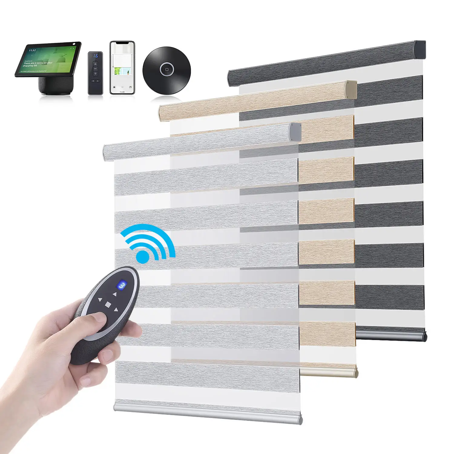 Custom Zebra Blinds Motorized Electric Wifi Remote Control Zebra Shade Indoor Window Zebra Blinds For Window