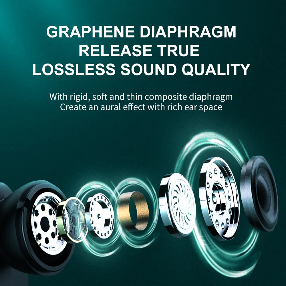 New Product In-Ear Earphone Headset Headphone Fone De Ouvido Auriculares TWS Wireless Noise Reduction Earbuds Gaming Headset