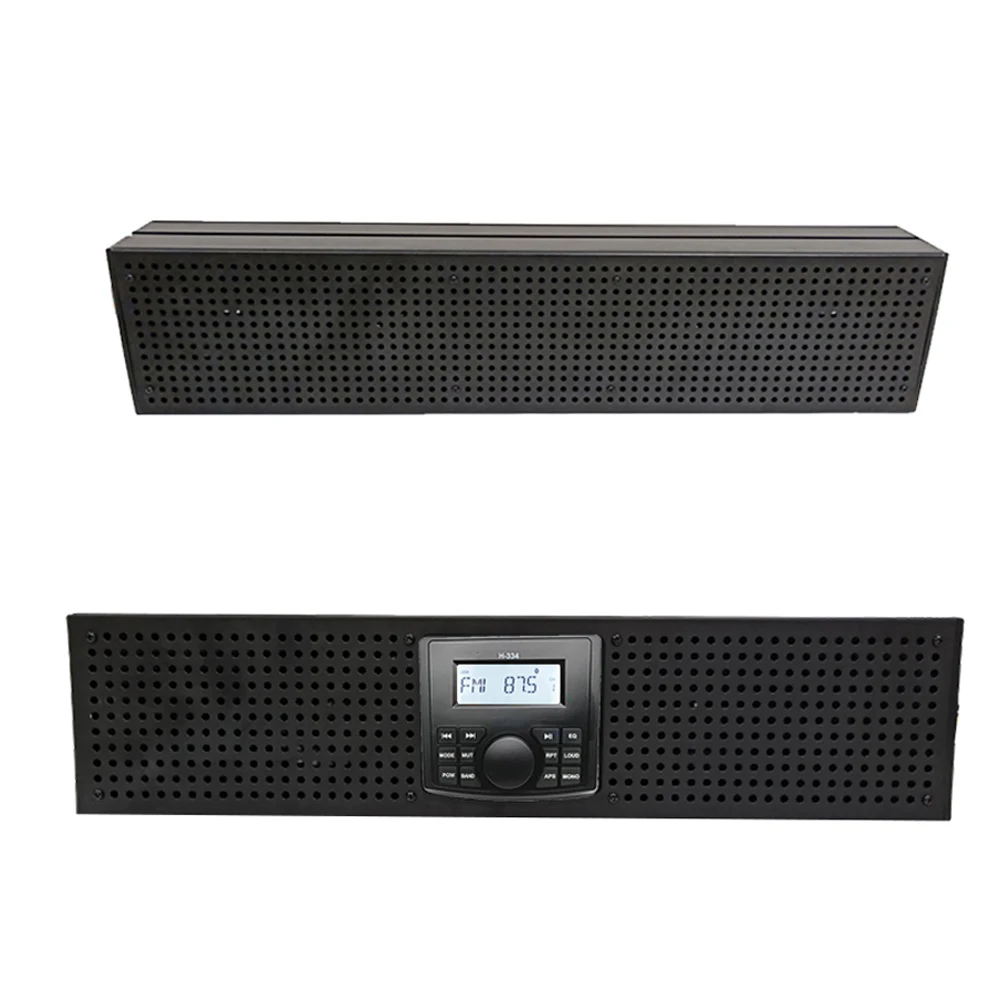 Soundbar w/ LCD main board subwoofer waterproof weatherproof player HASDA HD520-334 golf cart stereo sound system marine AVT UTV