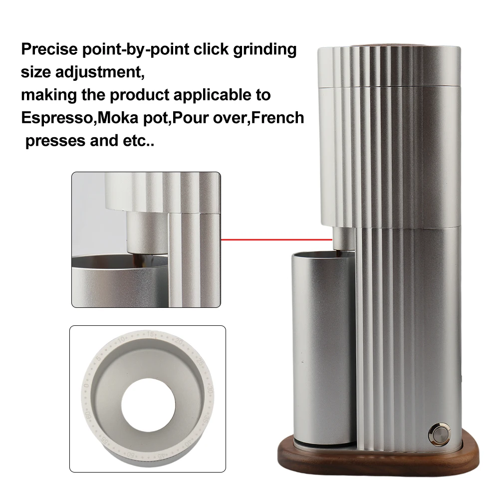 Mini Commercial Coffee Grinder Specialty Coffee Conical Burr Electric Coffee Grinder 100V 110V 220V 240V with Bellows