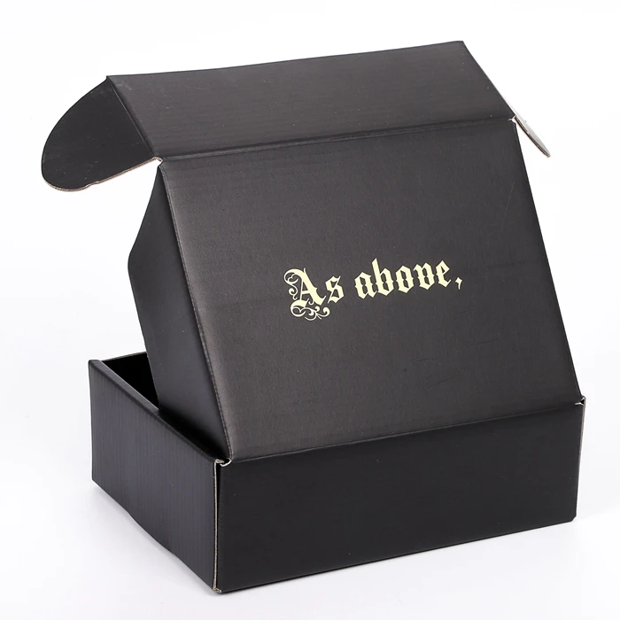Wholesale Mailer Box Corrugated Matte Black Shipping Box Custom Printing Packaging Shoe Box With Logo