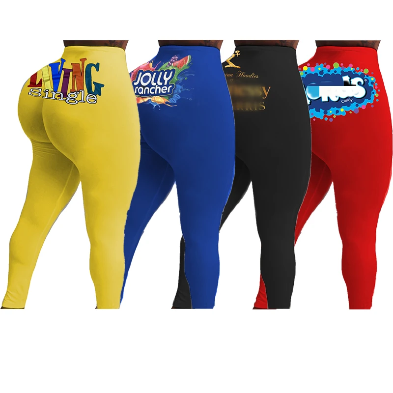 
Fall clothing 2020 High Waisted Yoga Workout Long Pants Tight Butt leggings Candy Snack corn pants in womens 