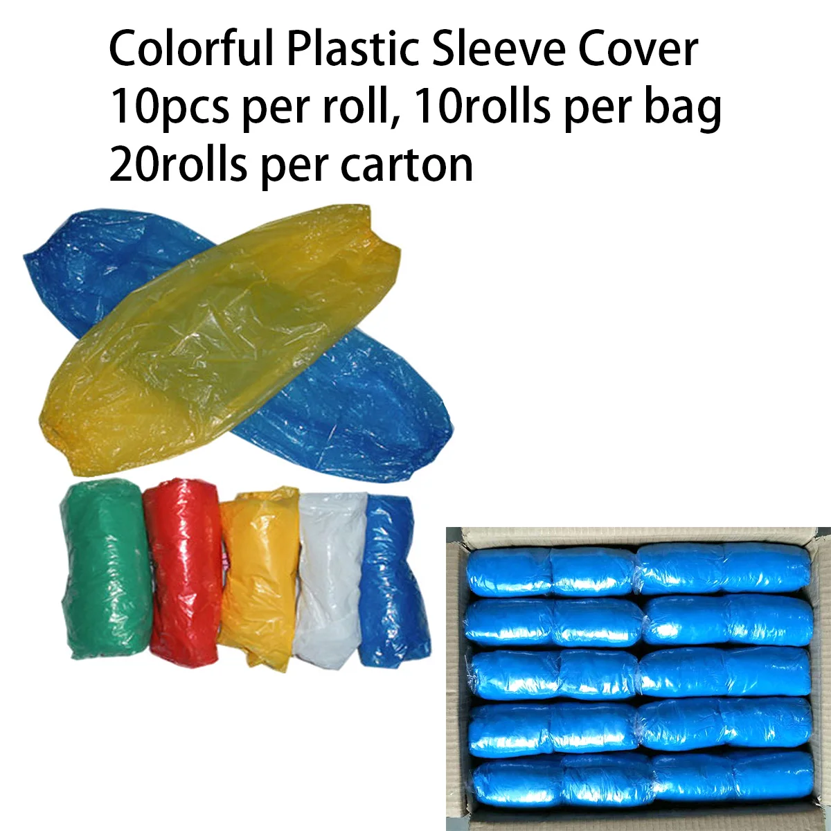 OEM Plastic Waterproof Disposable Colored Over sleeves PE Sleeve Cover