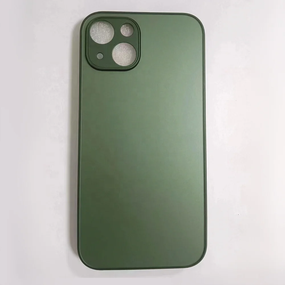 AG Frosted Glass Phone Case With Dustproof Speaker Design For iPhone 13 pro max Matte AG Glass Mobile Phone Case