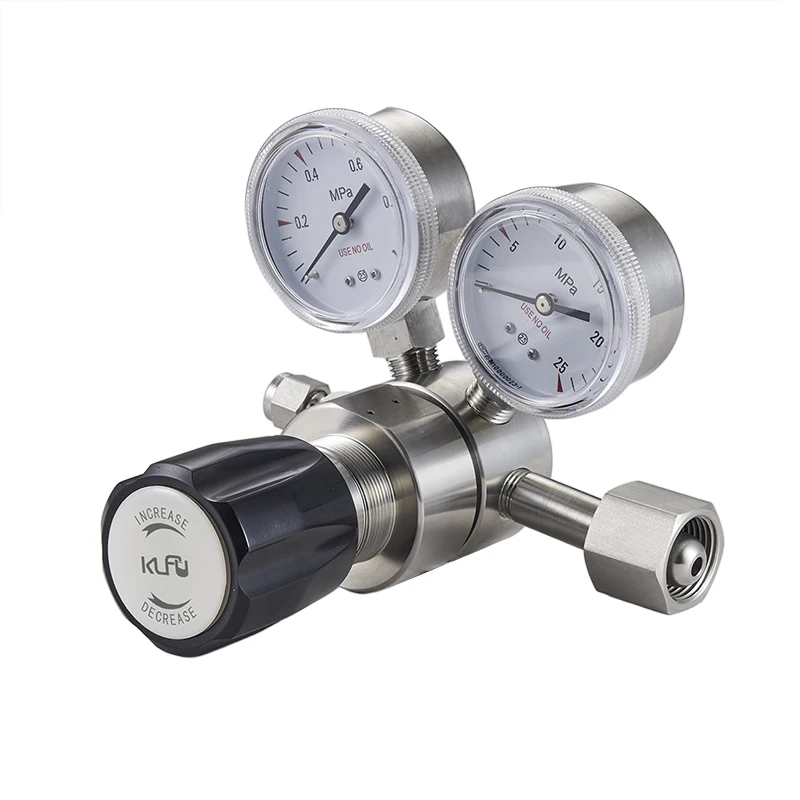 Single Stage High Purity Gas Regulator 316l Stainless Steel Small Flow Regulator For Non-corrosive Corrosive Or Toxic Gases