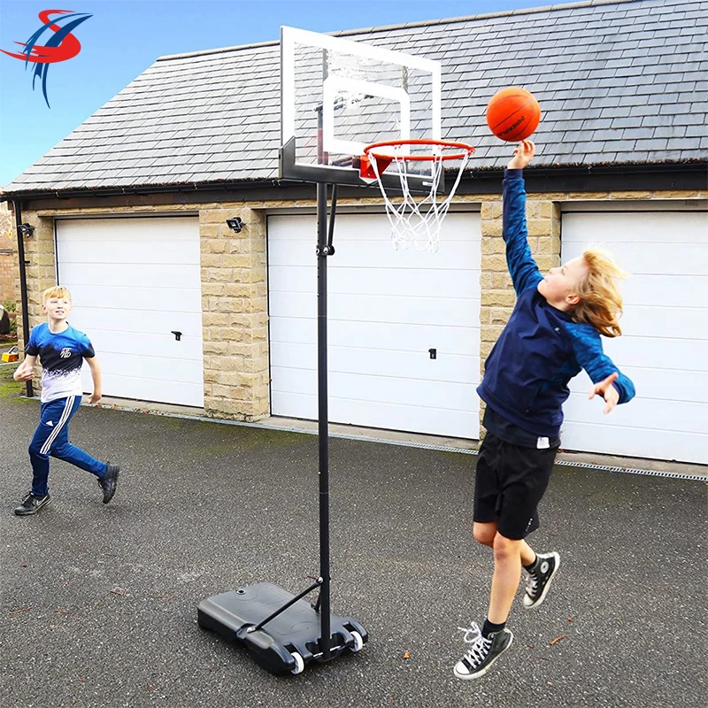 018Q Cheap Professional Adjustable Outdoor Portable Moveable Basketball Hoop Stand In Ground Basketball Ring System