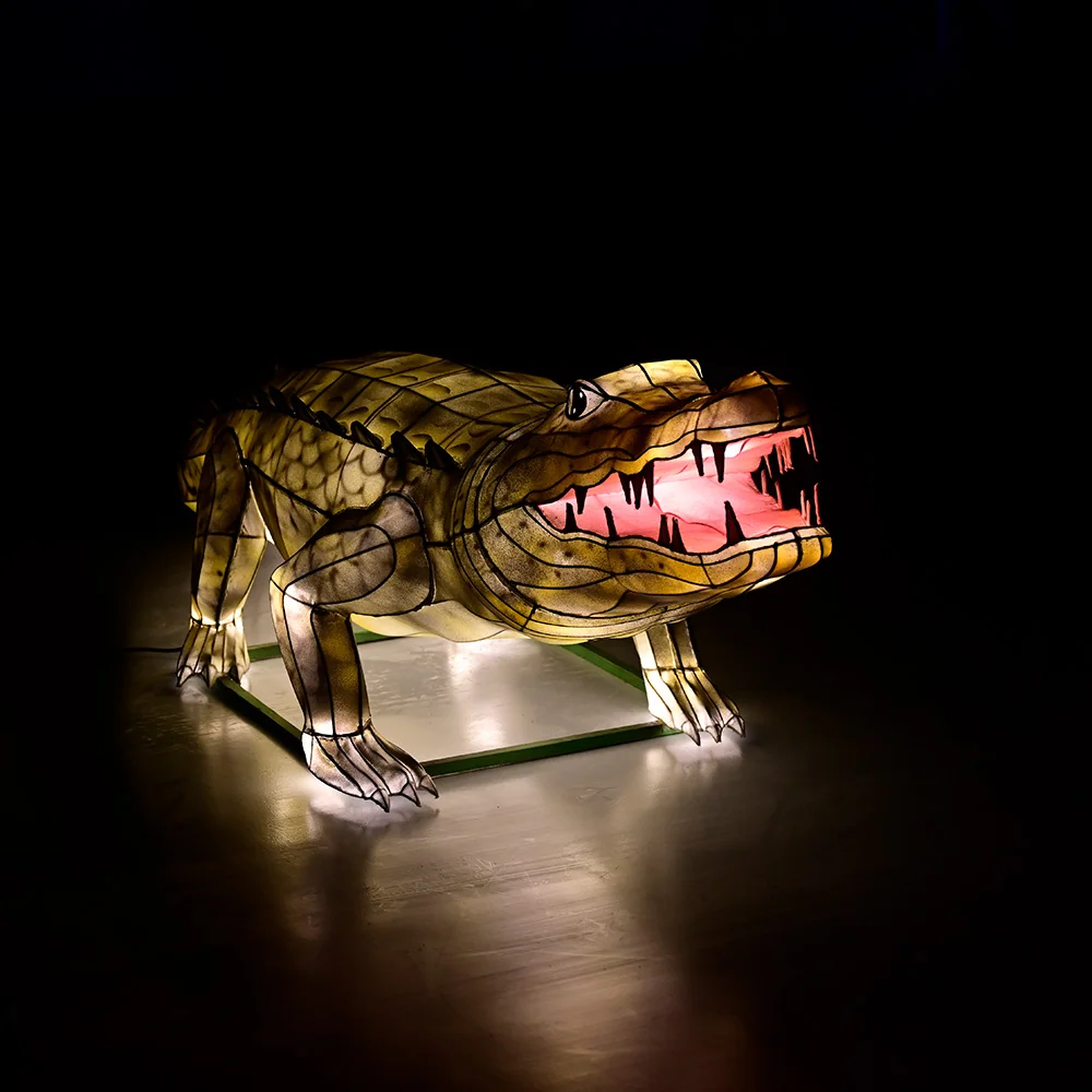 Outdoors Crocodile Lights Traditional Festive Lanterns Halloween Motif Lights Animals Decorative Lighting Decoration