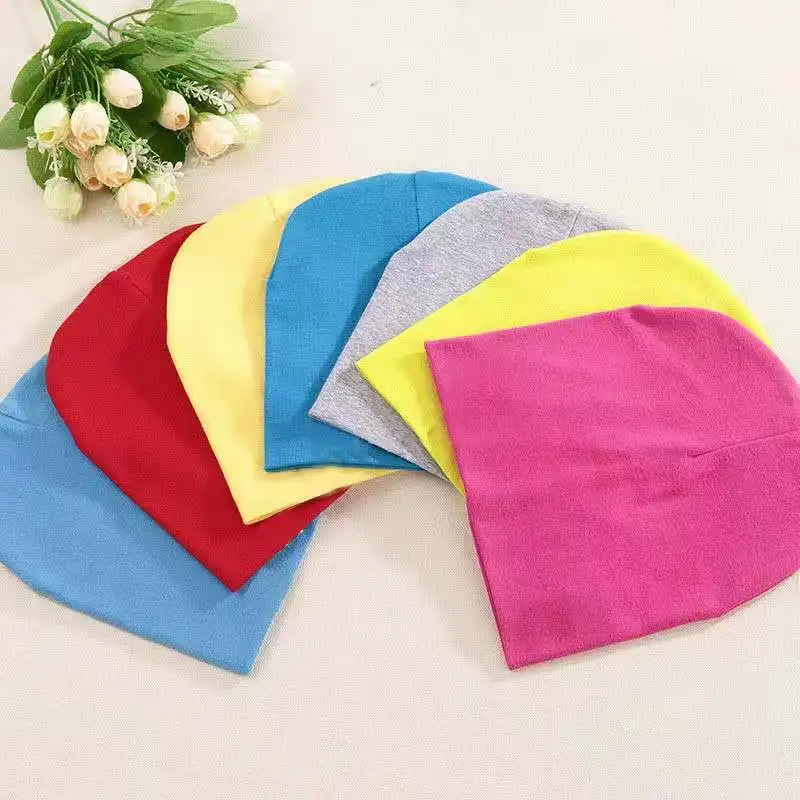 
boys and girls plain knitted crochet hats baby hats 