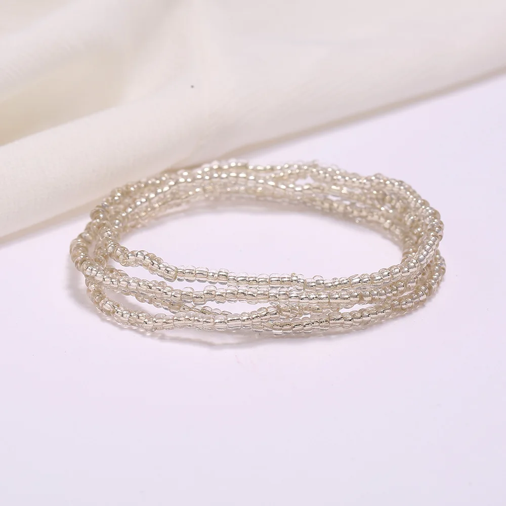 Wholesale Handmade African Crystal Waist Beads Belly Chain With Charms Sexy Elastic Waist Beads for Women