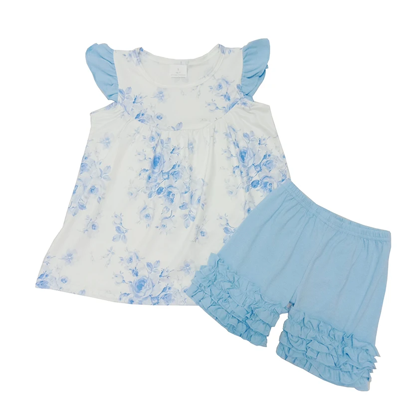 Fashion Baby Girls Casual Red Top Yellow Color Icing Shorts Girls Clothes Sets 12 Years Boutique Girls Clothing Set Summer