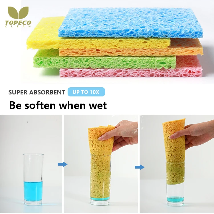 Topeco Great Absorbent Biodegradable Swedish Dish Cloth Eco Friendly Dishcloth Cellulose Sponge Cloth