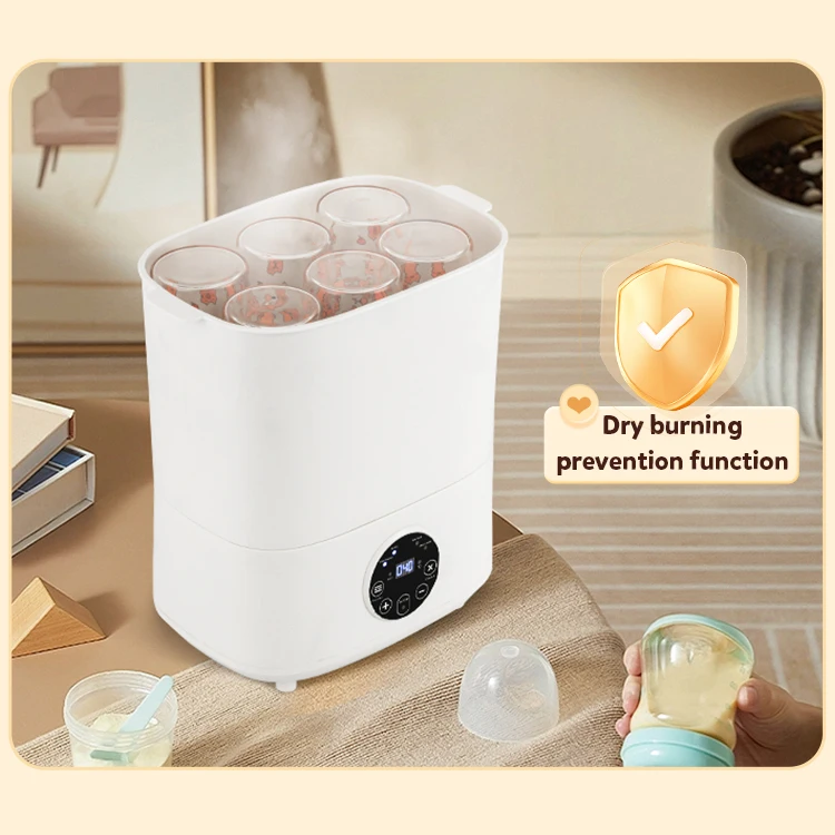 China Hot Selling 4 in 1 Double Layer Multifunction Large Capacity Dry Feeding Electric Bottle Steriliser