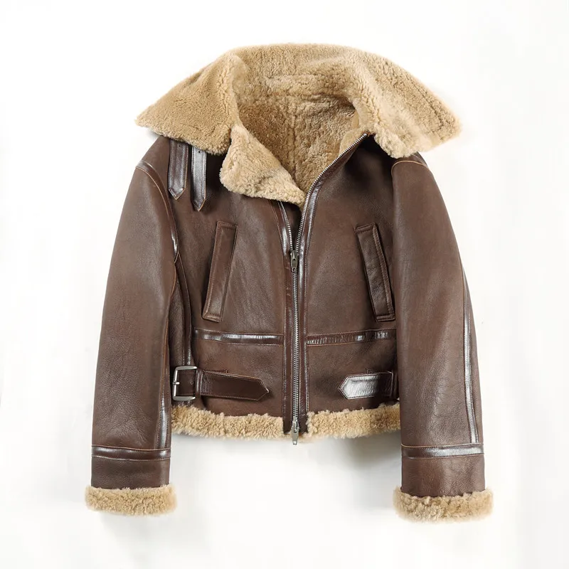 2024 latest design b3 bomber jacket custom mens genuine lamb bomber b3 jacket