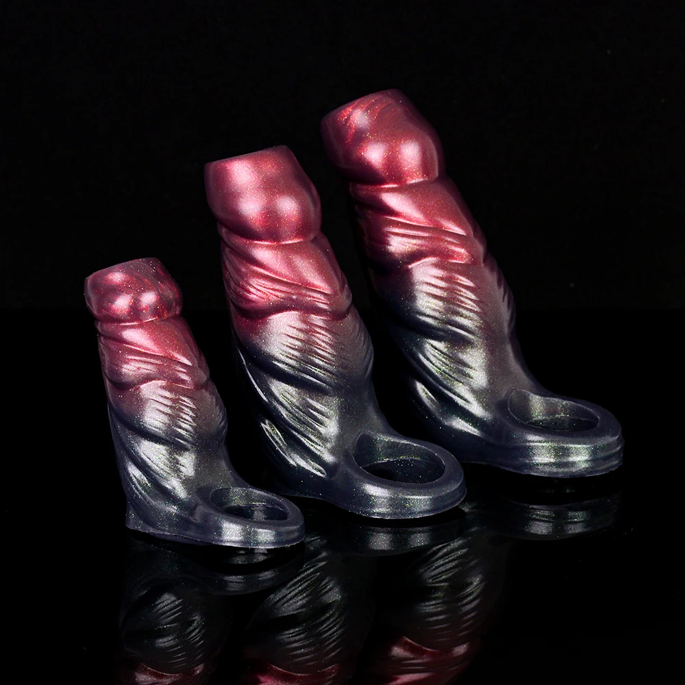 NNSX Penis Sheath Delay Ejaculation Animal Knot g Spot Vaginal Stimulation Couple Sex Toys Penis Sleeve Extender for Men