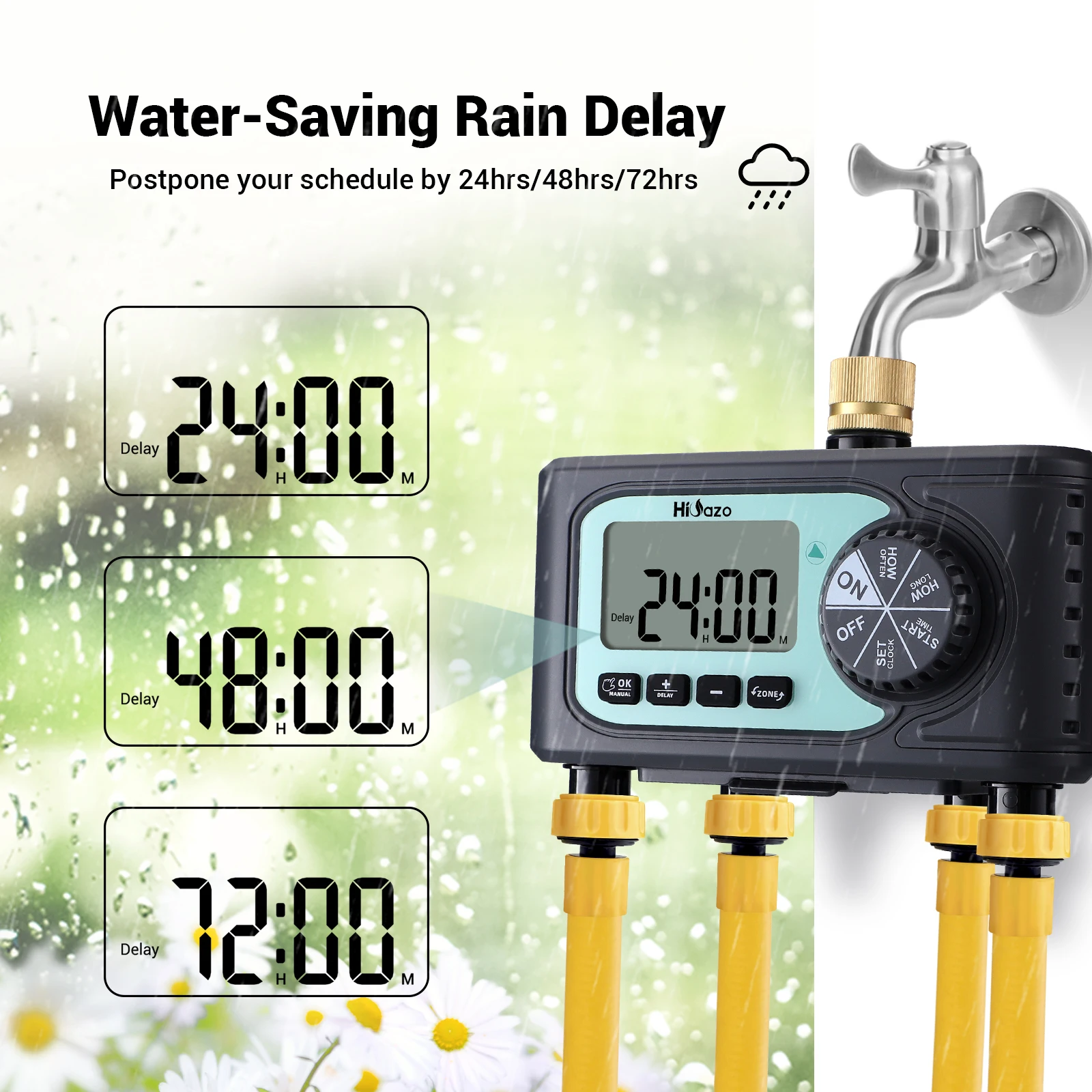 Automatic Irrigation Sprinkler Controller with 4 Station
