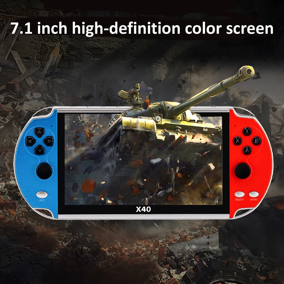 New Arrival X40 16g Max 7-inch Large Hd Screen Built In 16gb Handheld Game Console