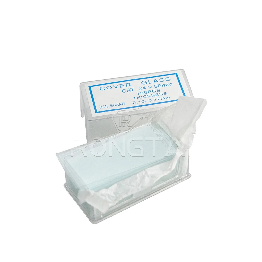 RONGTAI Micro Slides And Cover Glass Manufacturers Large Glass Microscope Slides China 22X40mm Coverslips For Cell Culture