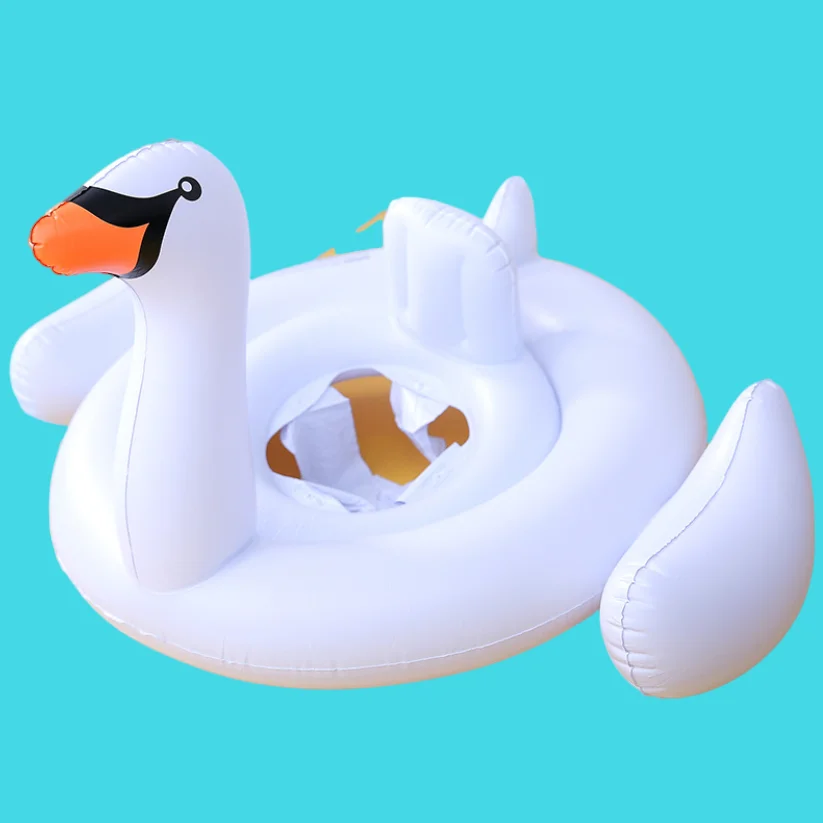 Inflatable Swan Baby Water Toy Pool Float Swimming Ring baby seat float